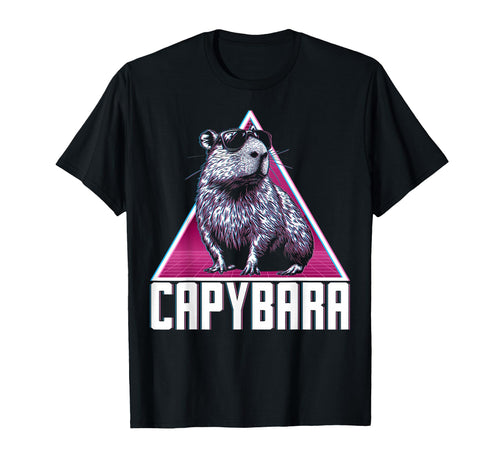 Capybara Capibara Sunglasses T-Shirt - Minimalist Print Men Women - T-Shirt, Sweatshirt, Hoodie