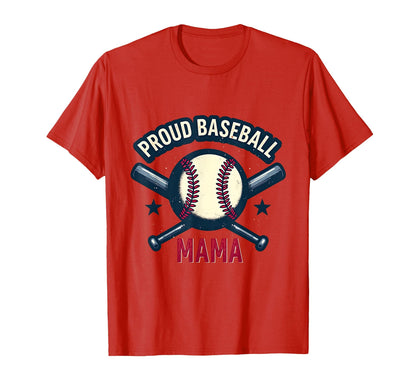 Proud Baseball Mama T-Shirt - Graphic Print for Adults - T-Shirt, Sweatshirt, Hoodie