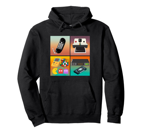 Nostalgic 80S 90S Games Camera Phone Hoodie - Graphic Print for Adults - T-Shirt, Sweatshirt, Hoodie