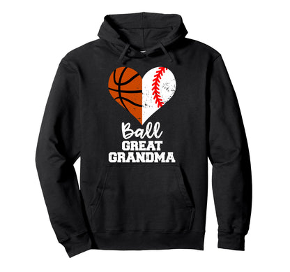 Ball Great Grandma Heart Funny Hoodie - Aesthetic Graphic for Adults - T-Shirt, Sweatshirt, Hoodie