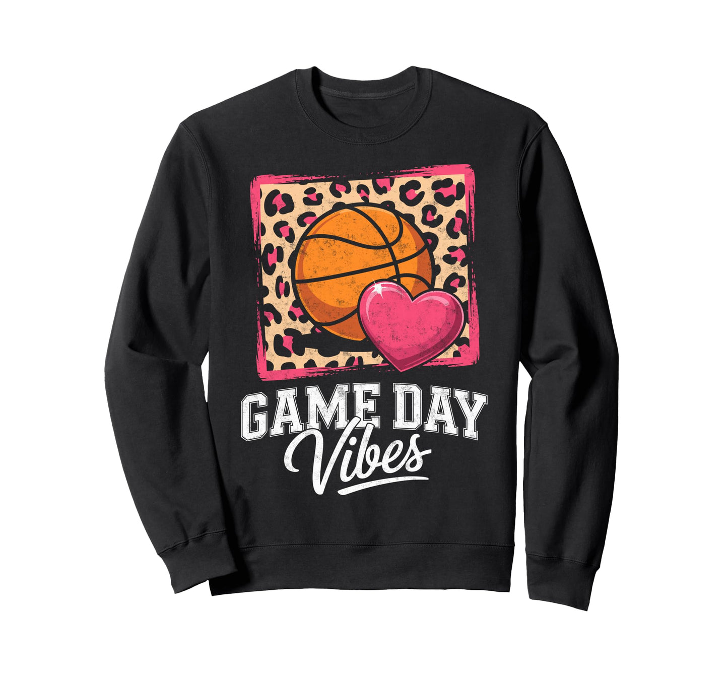 Game Day Vibes Animal Basketball Sweatshirt - Graphic Print for Adults - T-Shirt, Sweatshirt, Hoodie