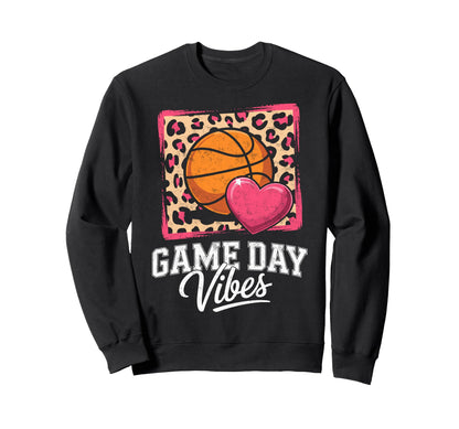 Game Day Vibes Animal Basketball Sweatshirt - Graphic Print for Adults - T-Shirt, Sweatshirt, Hoodie