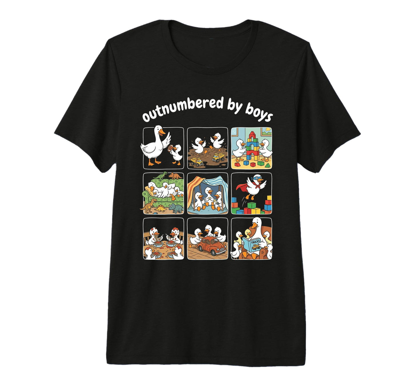 Outnumbered Duckling Toy Truck Football T-Shirt - Novelty Apparel Unisex - T-Shirt, Sweatshirt, Hoodie