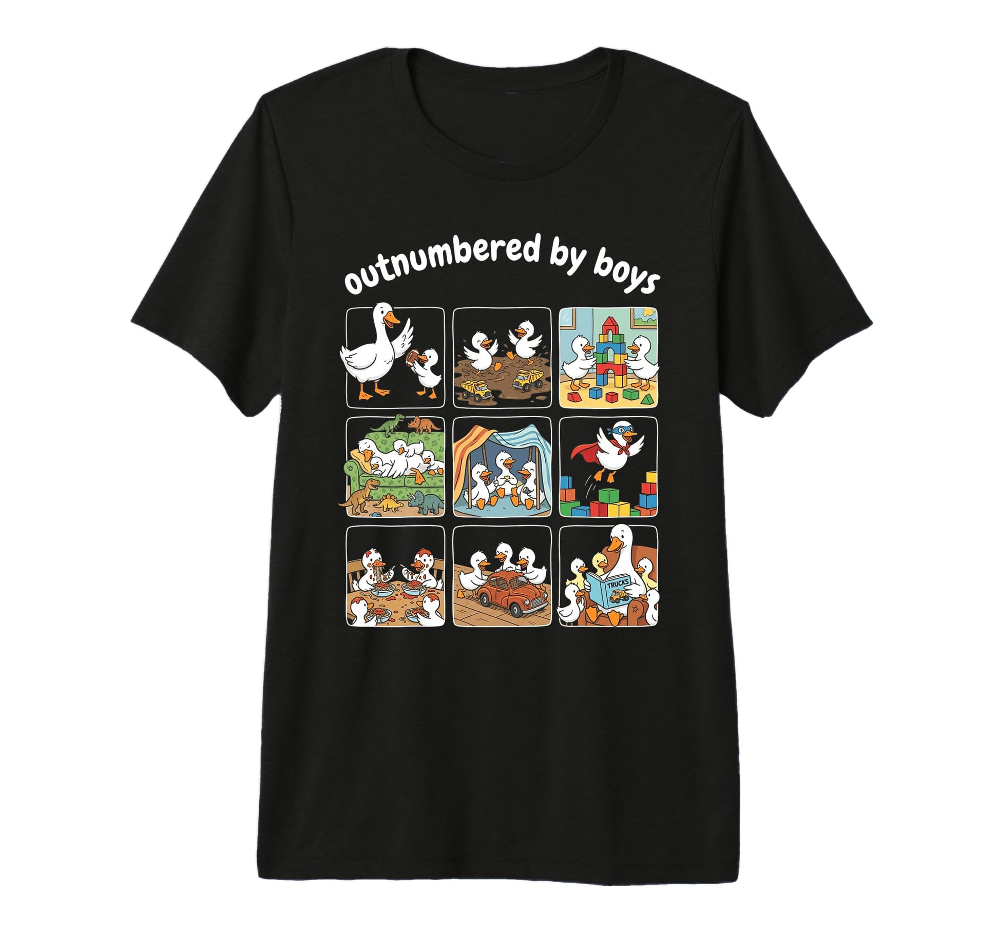 Outnumbered Duckling Toy Truck Football T-Shirt - Novelty Apparel Unisex - T-Shirt, Sweatshirt, Hoodie