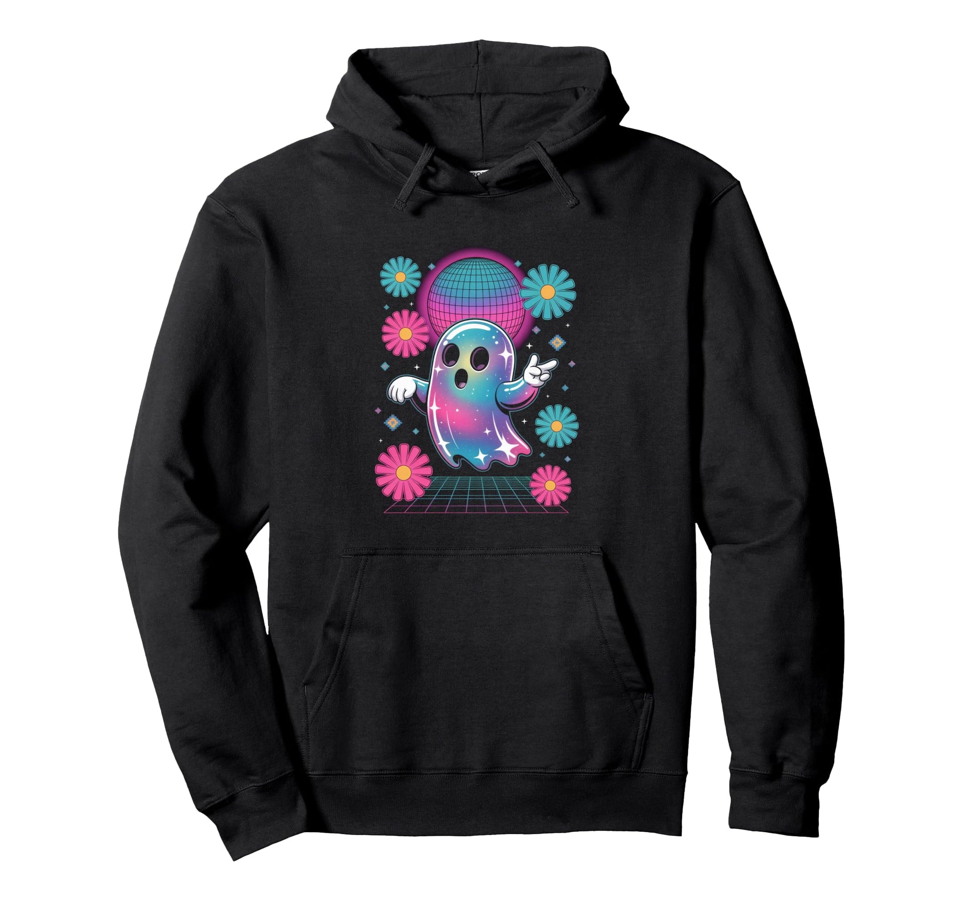Ghost Disco Dance Vaporwave Aesthetic Hoodie - Aesthetic Graphic Unisex - T-Shirt, Sweatshirt, Hoodie