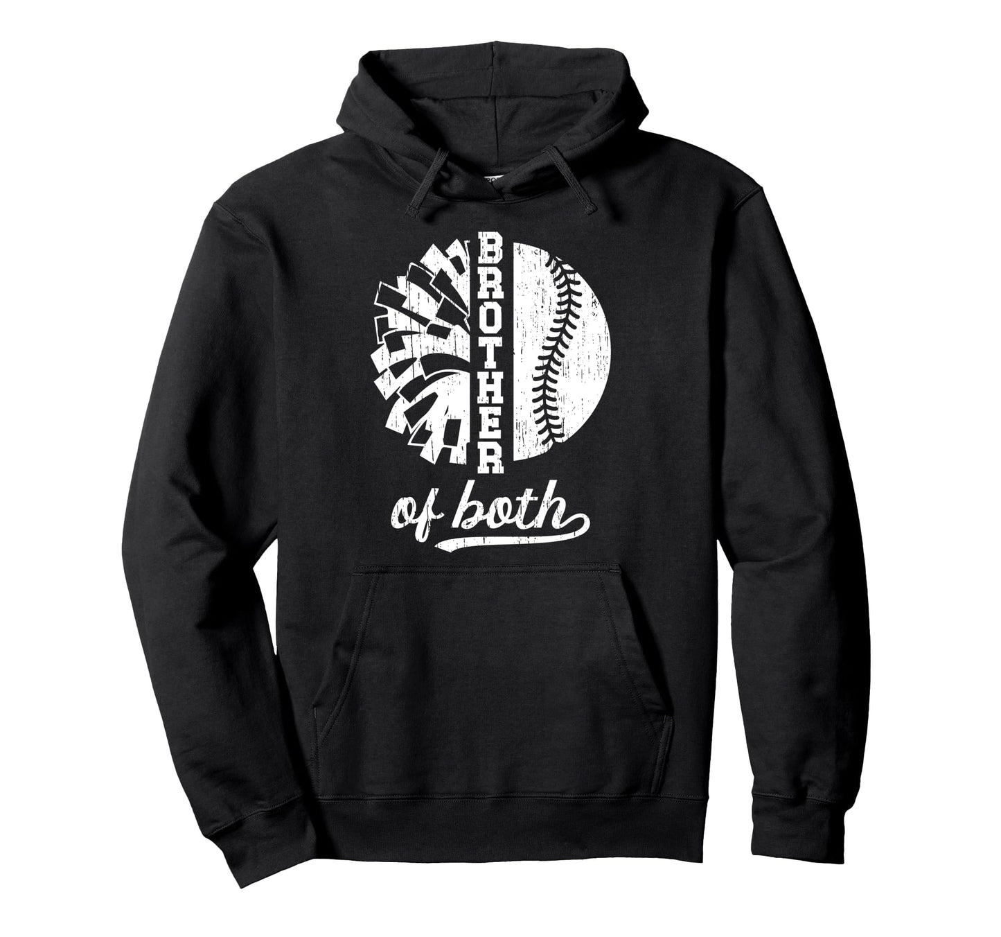 Brother Both Brother Baseball Player Hoodie - Novelty Apparel for Adults - T-Shirt, Sweatshirt, Hoodie