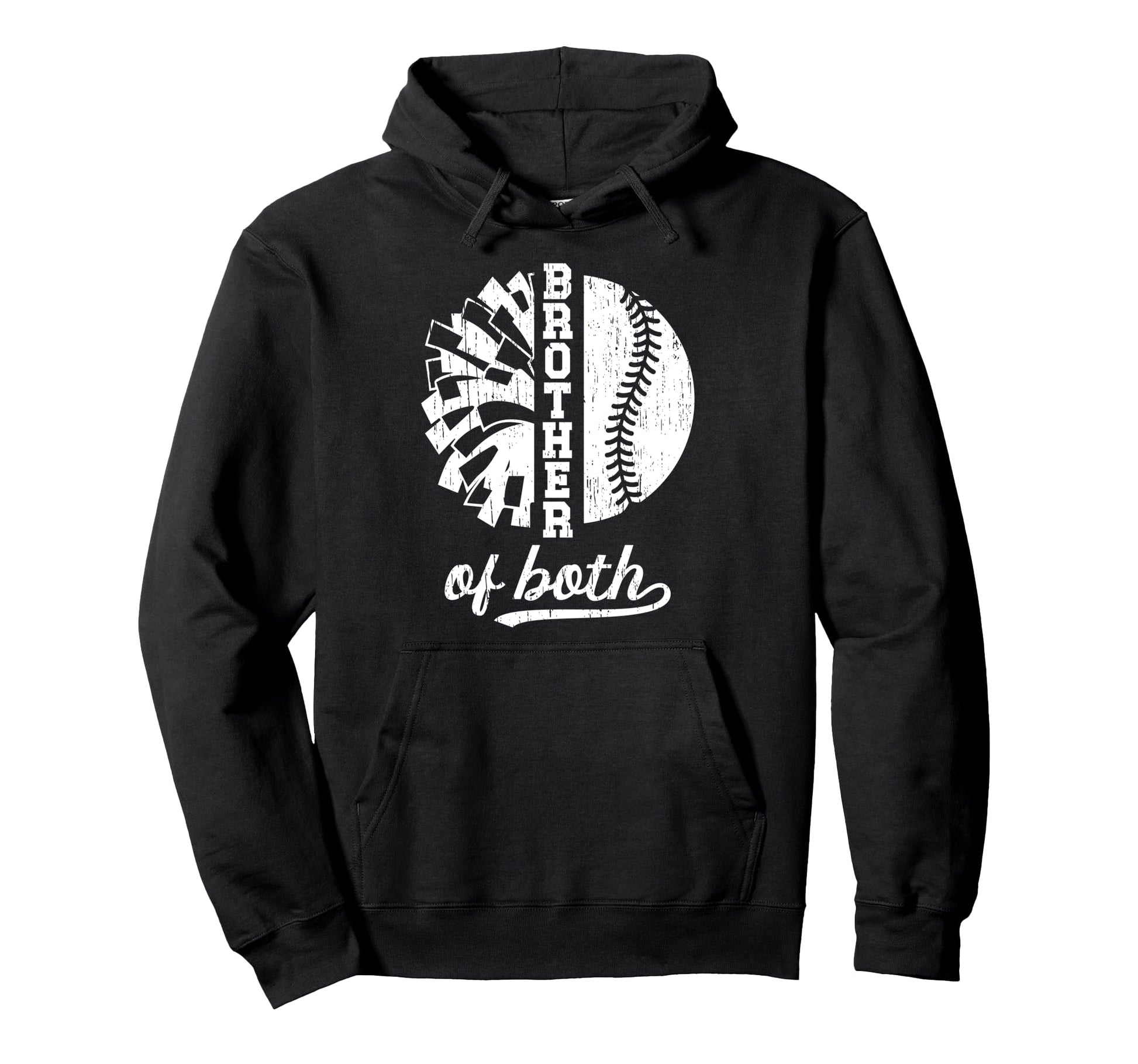 Brother Both Brother Baseball Player Hoodie - Novelty Apparel for Adults - T-Shirt, Sweatshirt, Hoodie