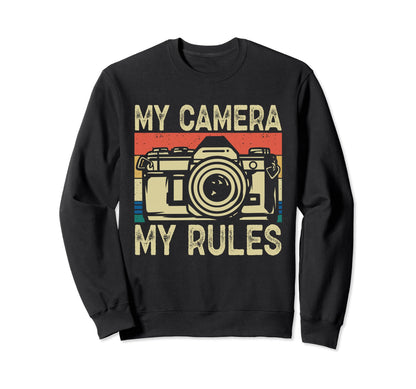 Photo Camera Photographer Flash Sweatshirt - Unique Graphic for Adults - T-Shirt, Sweatshirt, Hoodie