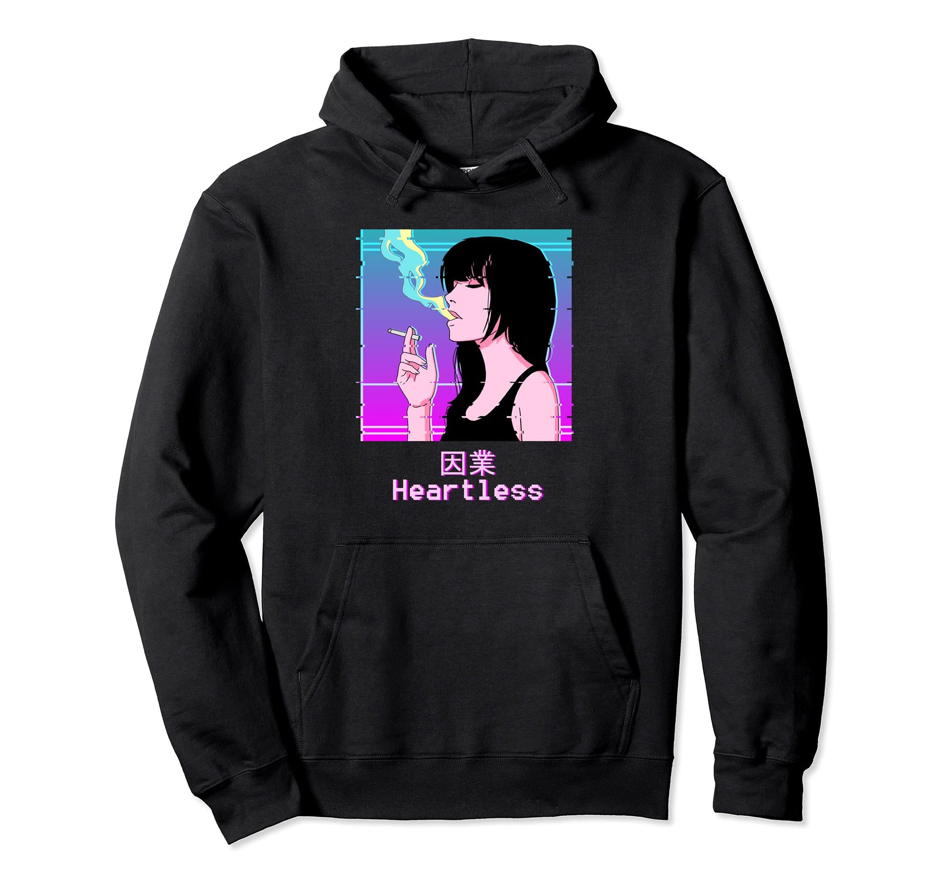Sad Anime Heartless Japanese Hoodie - Fun Novelty Design Men Women - T-Shirt, Sweatshirt, Hoodie