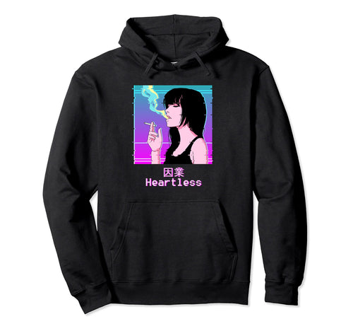 Sad Anime Heartless Japanese Hoodie - Fun Novelty Design Men Women - T-Shirt, Sweatshirt, Hoodie