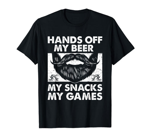 Hands Off My Beer Snacks And Games T-Shirt - Fun Novelty Design Unisex - T-Shirt, Sweatshirt, Hoodie