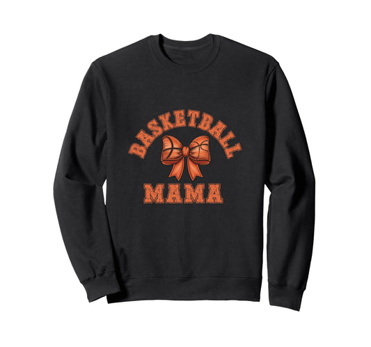 Coquette Basketball Mom Bow Game Day Sweatshirt - Custom Art Print Unisex - T-Shirt, Sweatshirt, Hoodie