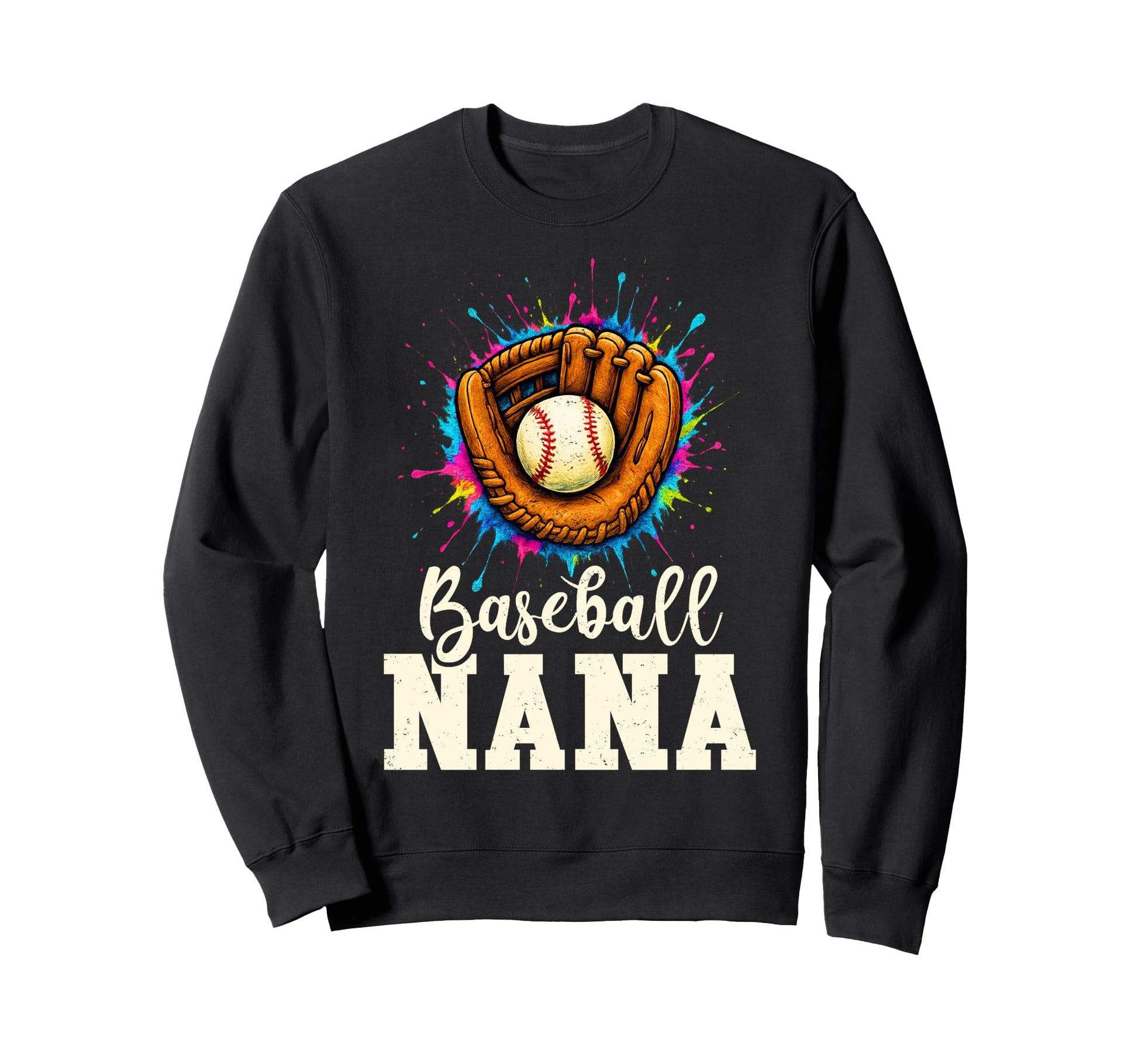 Baseball Nana Baseball Player Grandma Sweatshirt - Custom Art Print Unisex - T-Shirt, Sweatshirt, Hoodie