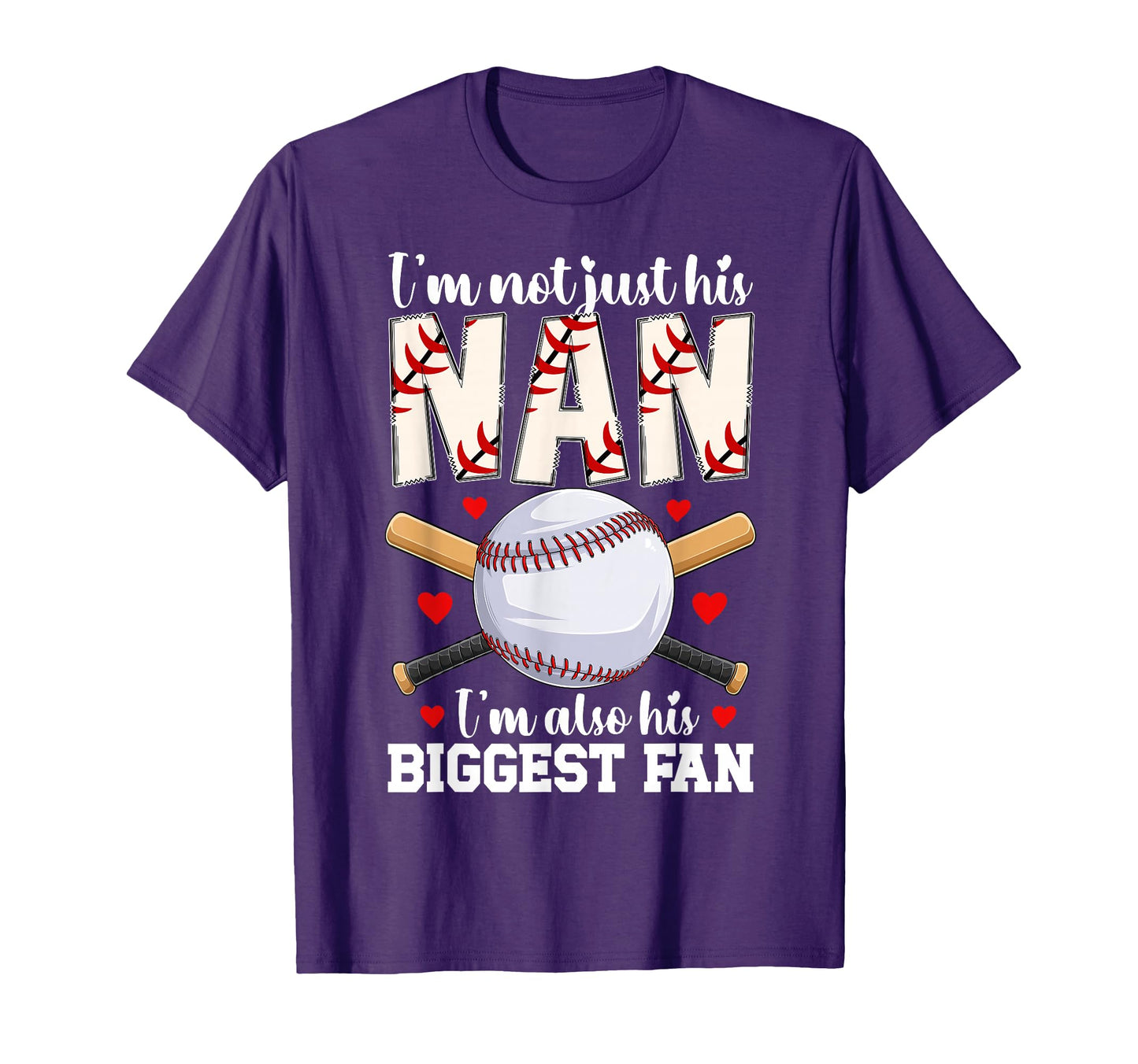 His Biggest Fan Baseball Nan Baseball T-Shirt - Trendy Graphic for Adults - T-Shirt, Sweatshirt, Hoodie