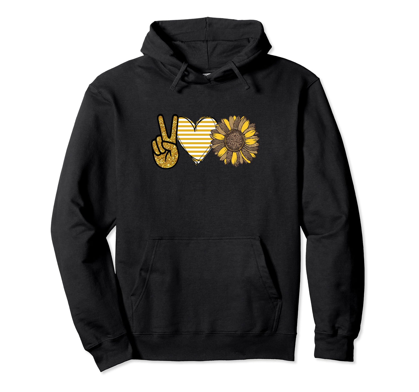 Peace Love Sunshine Hoodie - Custom Art Print Men Women - T-Shirt, Sweatshirt, Hoodie