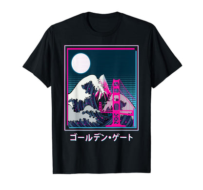 Golden Gate Bridge Great Wave Off T-Shirt - Novelty Apparel Unisex - T-Shirt, Sweatshirt, Hoodie