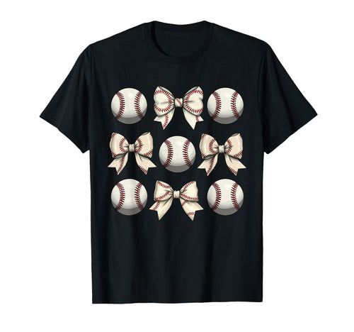 Baseball Coquette Bow Mothers Day T-Shirt - Aesthetic Graphic Unisex - T-Shirt, Sweatshirt, Hoodie