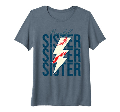 Baseball Sister Funny Baseball Life T-Shirt - Custom Art Print for Adults - T-Shirt, Sweatshirt, Hoodie