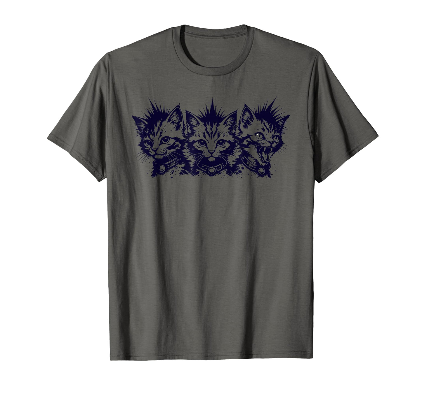 Funny Punk Rock Kittens Heavy Rock T-Shirt - Fun Novelty Design Men Women - T-Shirt, Sweatshirt, Hoodie