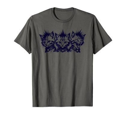 Funny Punk Rock Kittens Heavy Rock T-Shirt - Fun Novelty Design Men Women - T-Shirt, Sweatshirt, Hoodie