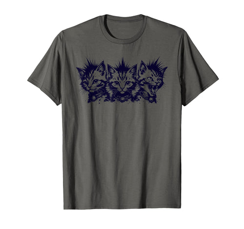 Funny Punk Rock Kittens Heavy Rock T-Shirt - Fun Novelty Design Men Women - T-Shirt, Sweatshirt, Hoodie