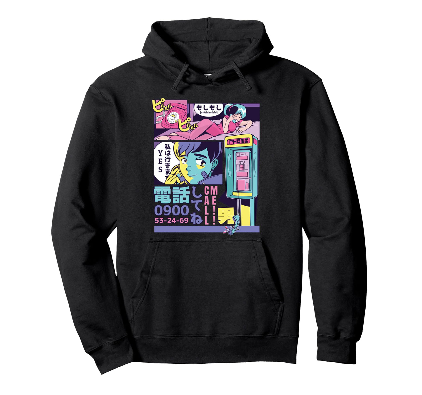 Anime 80S 90S Vaporwave City Pop Manga Hoodie - Streetwear Style Men Women - T-Shirt, Sweatshirt, Hoodie