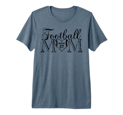 Football Mom Black Number 27 Jersey T-Shirt - Fun Novelty Design Unisex - T-Shirt, Sweatshirt, Hoodie