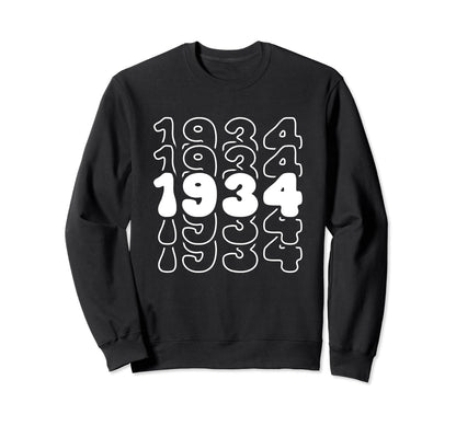 90 Year Old Groovy 90Th Birthday Sweatshirt - Aesthetic Graphic Unisex - T-Shirt, Sweatshirt, Hoodie
