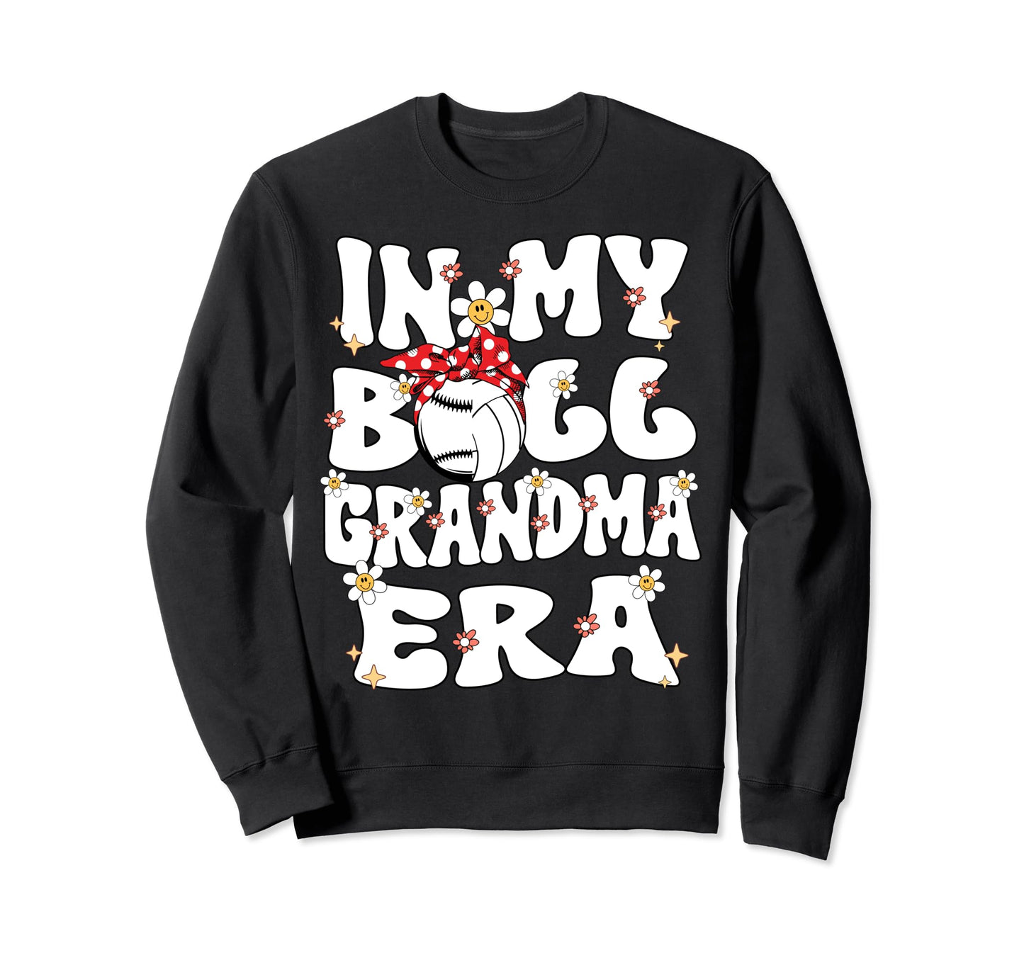 My Ball Grandma Era Groovy Baseball Sweatshirt - Unique Graphic Men Women - T-Shirt, Sweatshirt, Hoodie