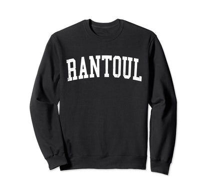 Rantoul Il Distressed White Varsity Sweatshirt - Custom Art Print Unisex - T-Shirt, Sweatshirt, Hoodie