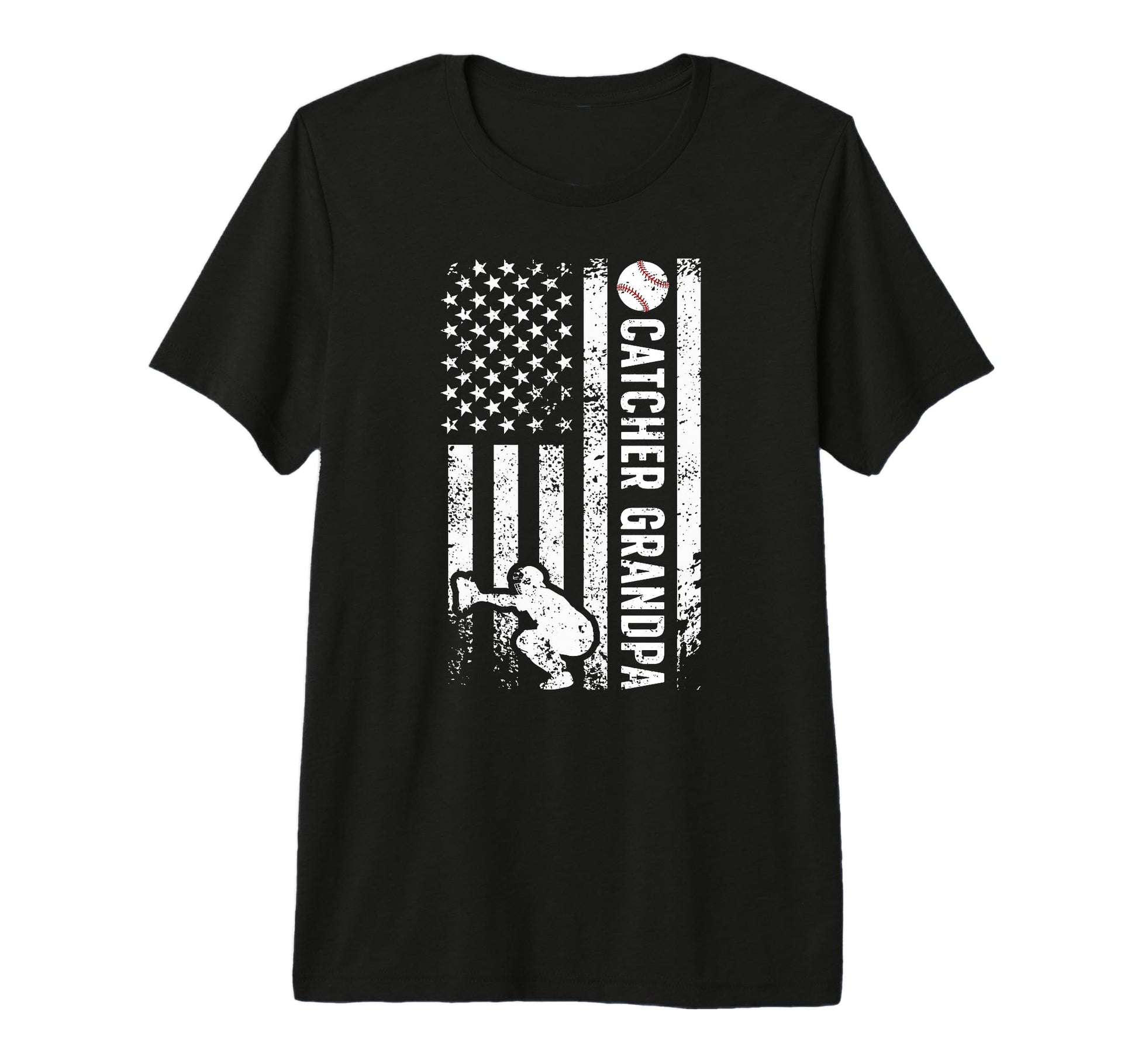 Mens Baseball Catcher Grandpa T-Shirt - Aesthetic Graphic Men Women - T-Shirt, Sweatshirt, Hoodie