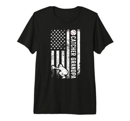Mens Baseball Catcher Grandpa T-Shirt - Aesthetic Graphic Men Women - T-Shirt, Sweatshirt, Hoodie