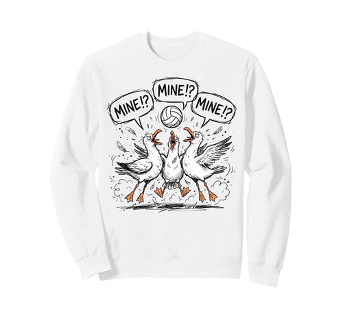 Funny Bird Playing Volleyball Sweatshirt - Casual Everyday Wear Unisex - T-Shirt, Sweatshirt, Hoodie