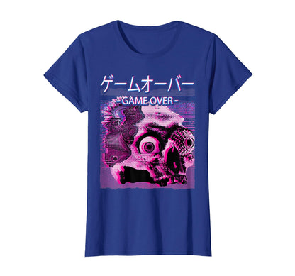Japanese Game Over Vaporwave Sad T-Shirt - Fun Novelty Design Unisex - T-Shirt, Sweatshirt, Hoodie
