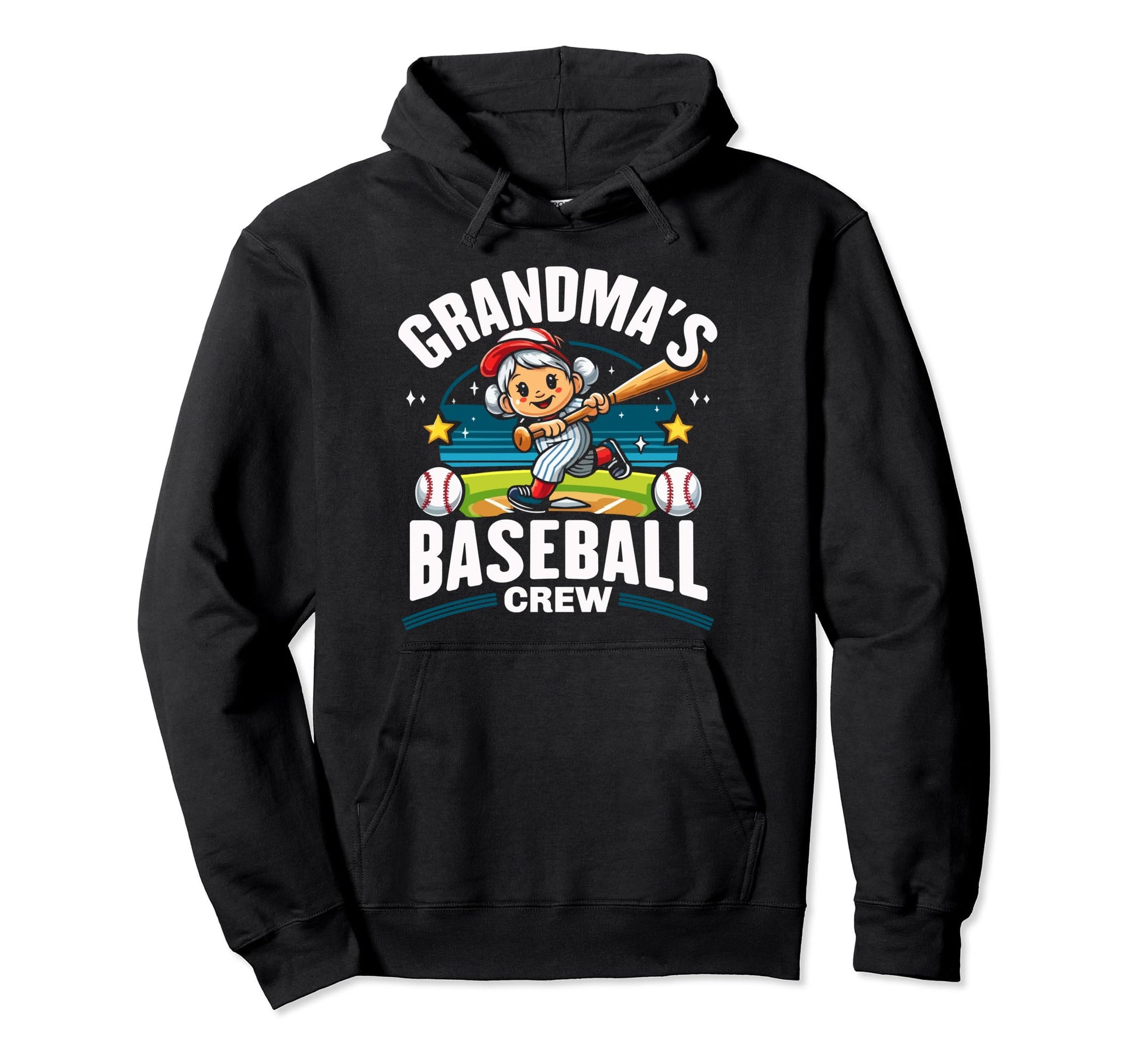 Baseball Grandma Grandmother Granny Hoodie - Streetwear Style Men Women - T-Shirt, Sweatshirt, Hoodie