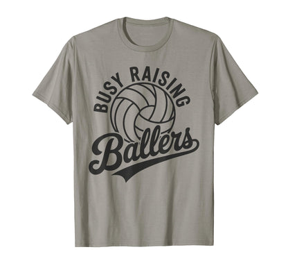 Raising Ballers Funny Mom Volleyball T-Shirt - Custom Art Print Unisex - T-Shirt, Sweatshirt, Hoodie