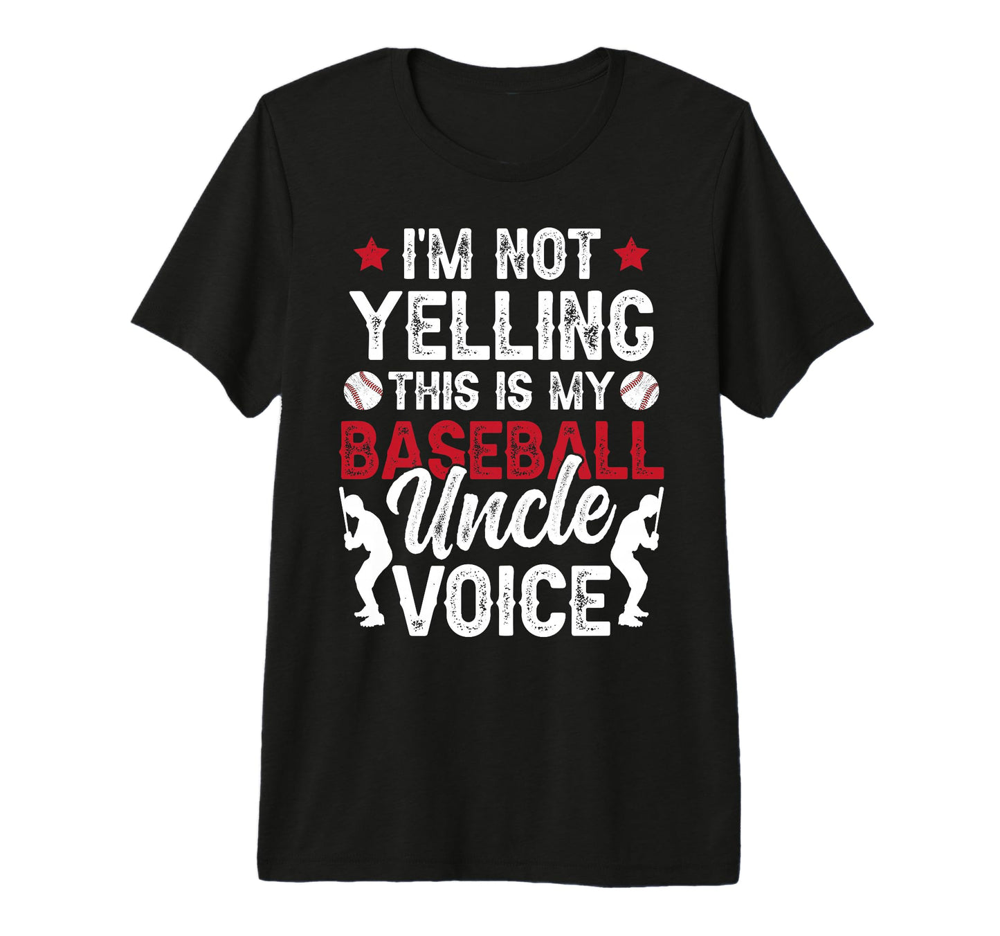 Mens My Baseball Uncle Voice Uncle T-Shirt - Graphic Print for Adults - T-Shirt, Sweatshirt, Hoodie