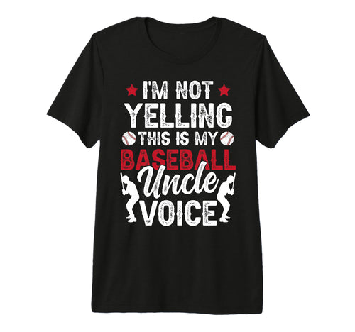 Mens My Baseball Uncle Voice Uncle T-Shirt - Graphic Print for Adults - T-Shirt, Sweatshirt, Hoodie