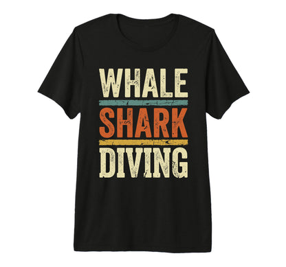 Whale Shark Diving Typography Tri Blend T-Shirt - Fun Novelty Design Unisex - T-Shirt, Sweatshirt, Hoodie