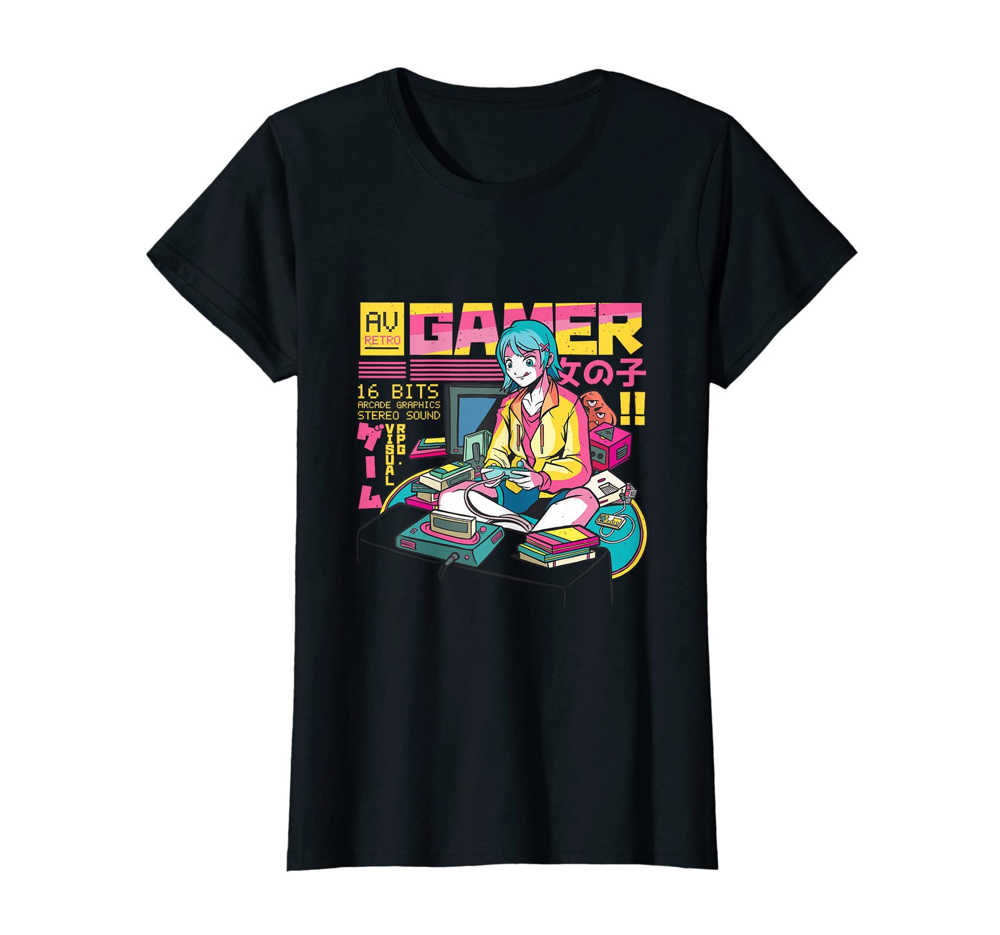 Japanese Anime Anime Gamer Vaporwave T-Shirt - Trendy Graphic for Adults - T-Shirt, Sweatshirt, Hoodie