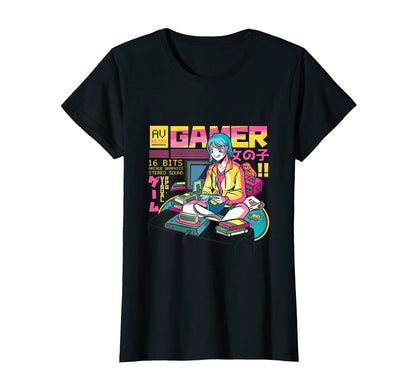 Japanese Anime Anime Gamer Vaporwave T-Shirt - Trendy Graphic for Adults - T-Shirt, Sweatshirt, Hoodie