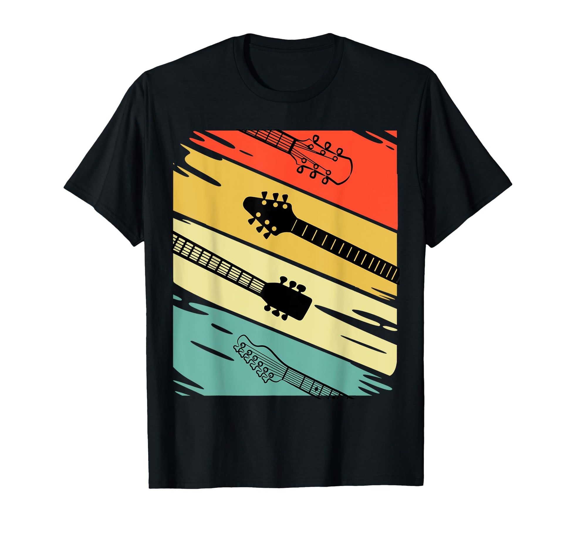 Sunset Guitar Rock Band Musician T-Shirt - Minimalist Print Men Women - T-Shirt, Sweatshirt, Hoodie