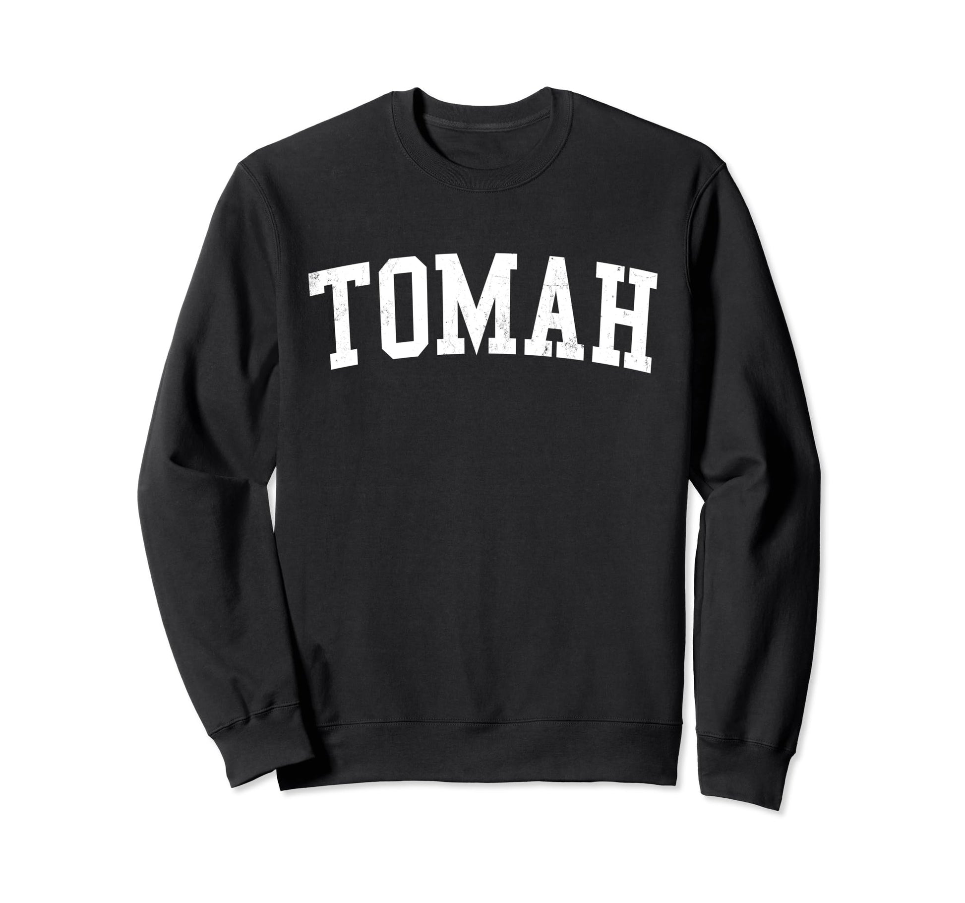 Tomah Wi Distressed White Varsity Sweatshirt - Custom Art Print Unisex - T-Shirt, Sweatshirt, Hoodie