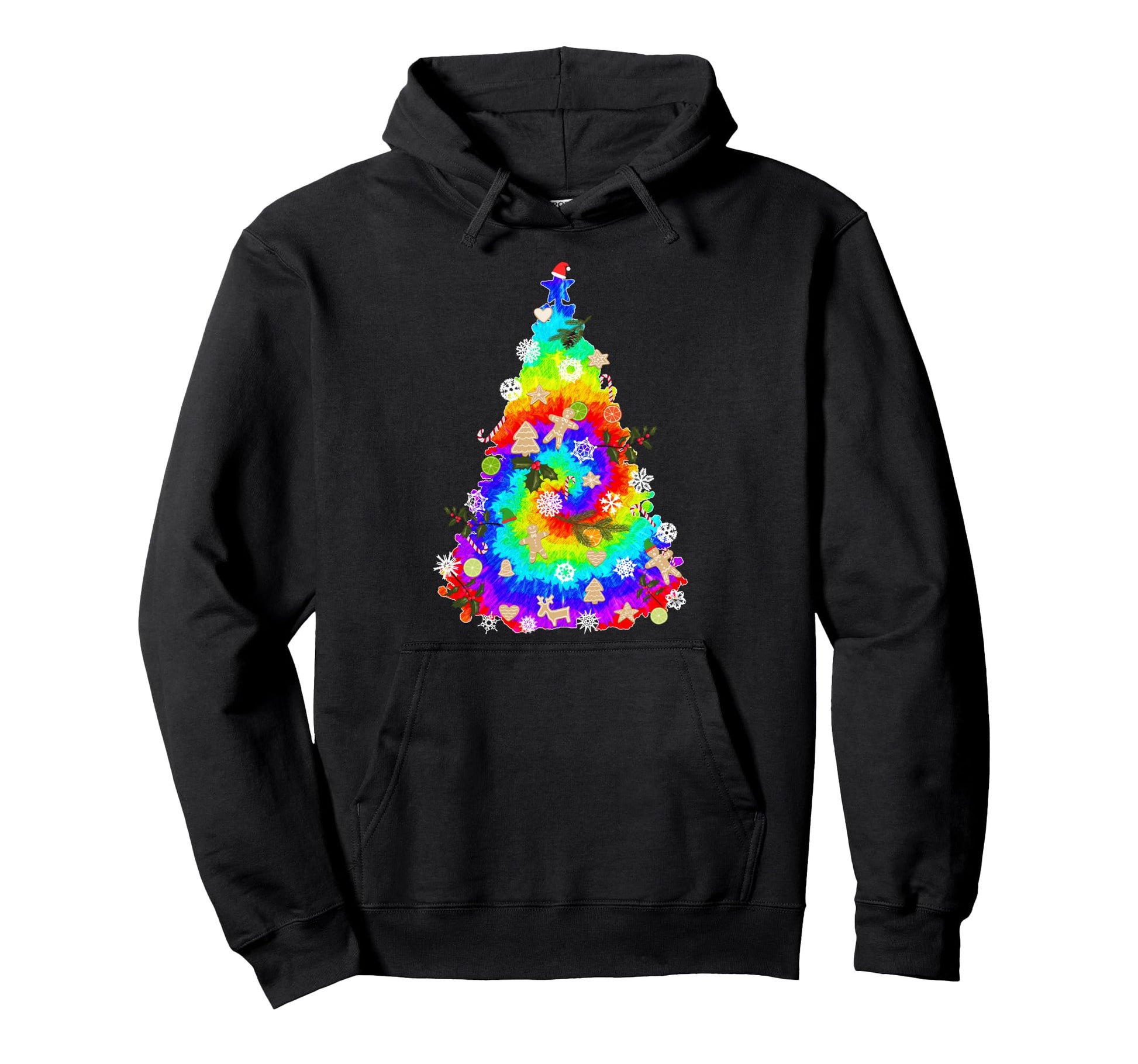 Tie Dye 60S Funny Rainbow Tree Hoodie - Minimalist Print Unisex - T-Shirt, Sweatshirt, Hoodie
