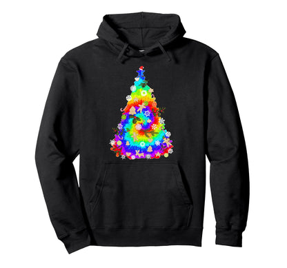 Tie Dye 60S Funny Rainbow Tree Hoodie - Minimalist Print Unisex - T-Shirt, Sweatshirt, Hoodie