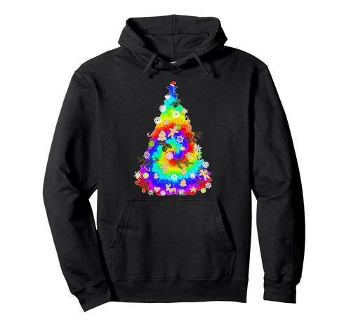 Tie Dye 60S Funny Rainbow Tree Hoodie - Minimalist Print Unisex - T-Shirt, Sweatshirt, Hoodie