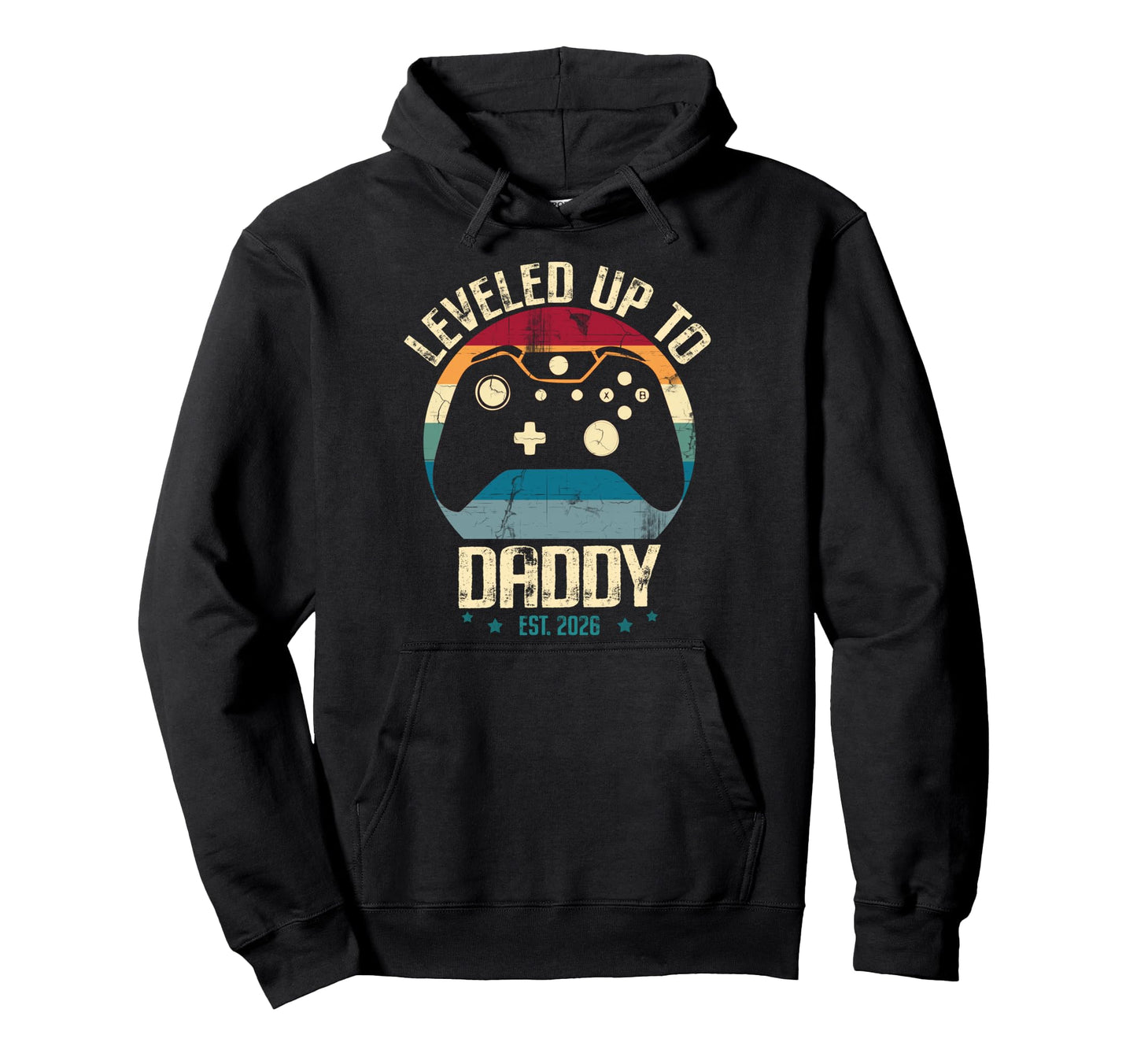 I Leveled Up To Daddy Est 2026 Dad Hoodie - Minimalist Print Men Women - T-Shirt, Sweatshirt, Hoodie