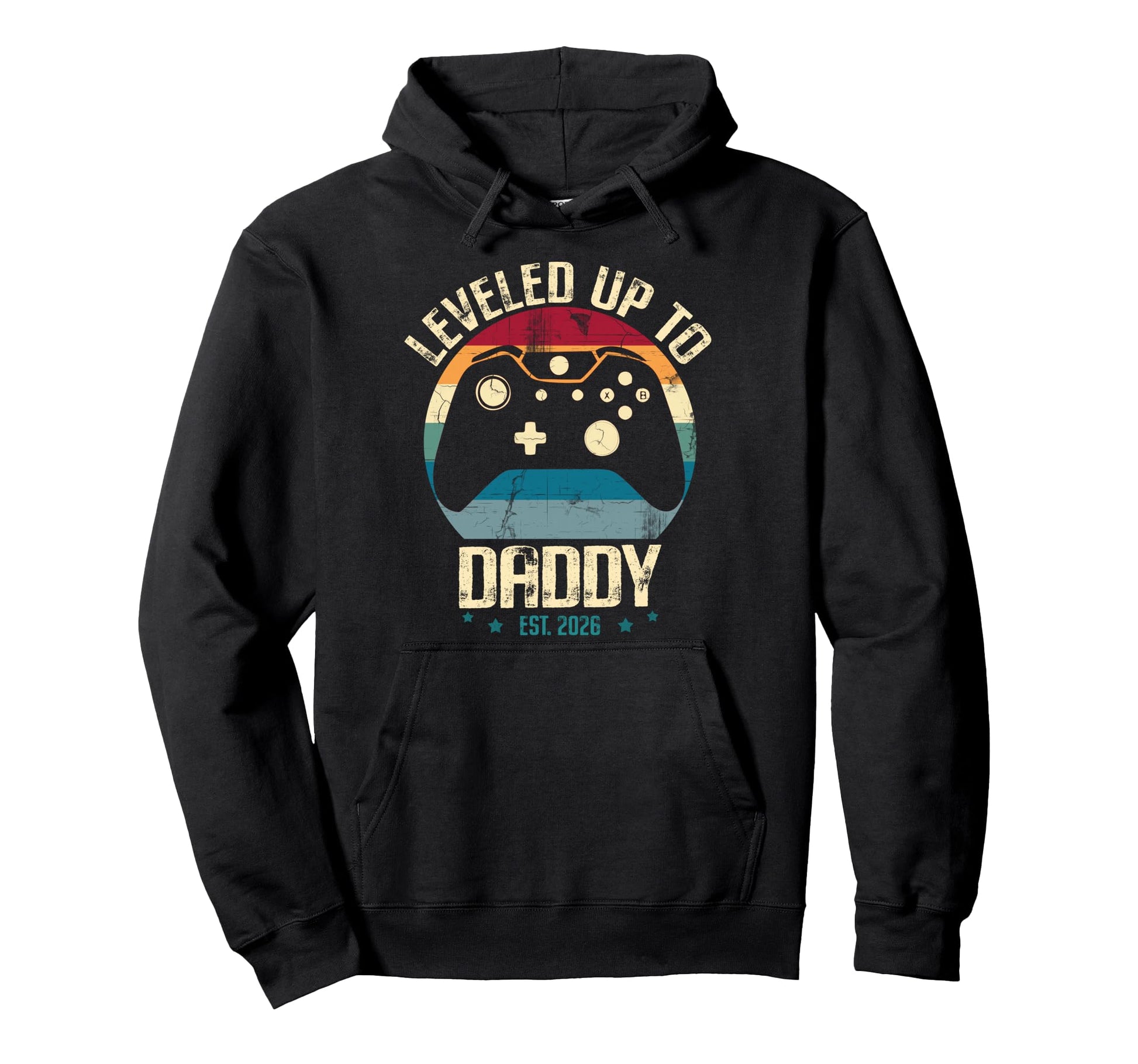 I Leveled Up To Daddy Est 2026 Dad Hoodie - Minimalist Print Men Women - T-Shirt, Sweatshirt, Hoodie