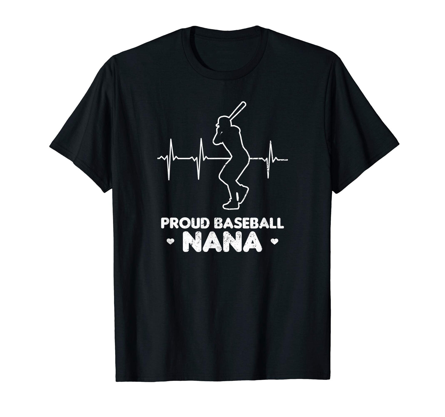 Nana Baseball Heartbeat Ecg Gift T-Shirt - Aesthetic Graphic Unisex - T-Shirt, Sweatshirt, Hoodie
