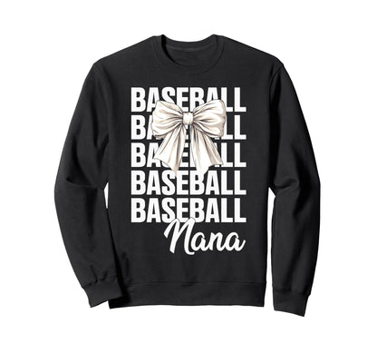 Baseball Nana Baseball Player Stylish Sweatshirt - Graphic Print Unisex - T-Shirt, Sweatshirt, Hoodie